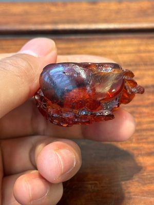 Zeven gevarieerde Chinese snuifflessen in edelsteen, bloedkoraal, glas en barnsteen, 19e eeuw — foto 22