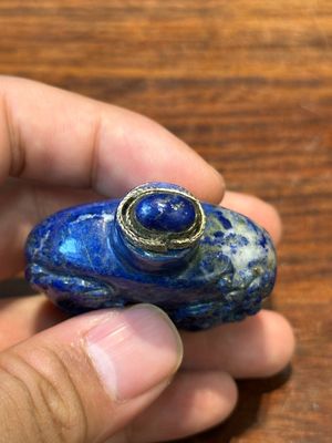 Zeven gevarieerde Chinese snuifflessen in edelsteen, bloedkoraal, glas en barnsteen, 19e eeuw — foto 32