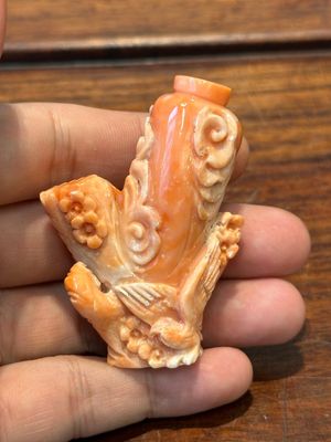 Zeven gevarieerde Chinese snuifflessen in edelsteen, bloedkoraal, glas en barnsteen, 19e eeuw — foto 49