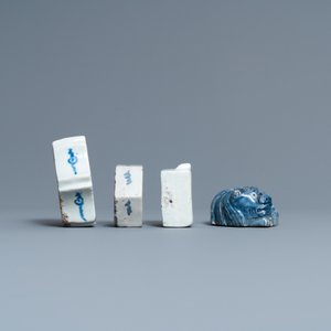 Zeven Koreaanse blauw-witte waterdruppelaars, 18/19e eeuw — foto 9
