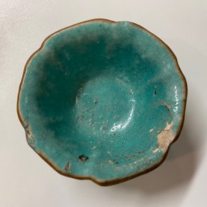 Zeven stukken Chinees monochroom groen en turquoise porselein, 19/20e eeuw — foto 16