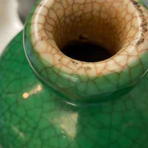 Zeven stukken Chinees monochroom groen en turquoise porselein, 19/20e eeuw — foto 19