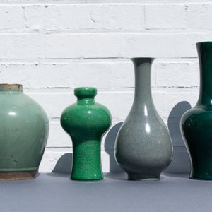 Zeven stukken Chinees monochroom groen en turquoise porselein, 19/20e eeuw — foto 22