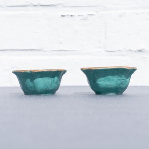 Zeven stukken Chinees monochroom groen en turquoise porselein, 19/20e eeuw — foto 25