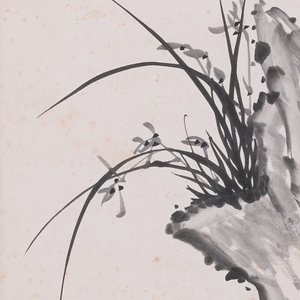 Zhang Boju 張伯駒 (1898-1982): 'Orchidee', inkt op papier — foto 1