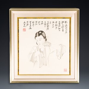 Zhang Daqian 張大千 (1898-1983): 'Beauty', ink on paper — photo 2