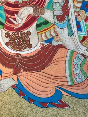 Zhang Daqian 張大千 (1898-1983): 'Bodhisattva', inkt en kleur op goudpapier — foto 9