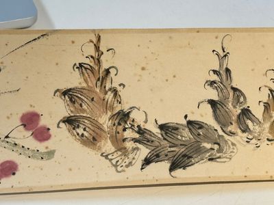 Zhang Daqian 張大千 (1898-1983): 'Fruit and vegetables', ink and colour on paper, with 'Zitan' wooden box, dated 1957 — foto 15