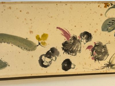 Zhang Daqian 張大千 (1898-1983): 'Fruit and vegetables', ink and colour on paper, with 'Zitan' wooden box, dated 1957 — foto 18