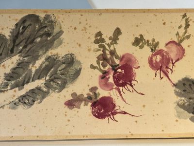 Zhang Daqian 張大千 (1898-1983): 'Fruit and vegetables', ink and colour on paper, with 'Zitan' wooden box, dated 1957 — foto 22