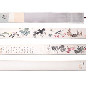 Zhang Daqian 張大千 (1898-1983): 'Fruit and vegetables', ink and colour on paper, with 'Zitan' wooden box, dated 1957 — foto 13