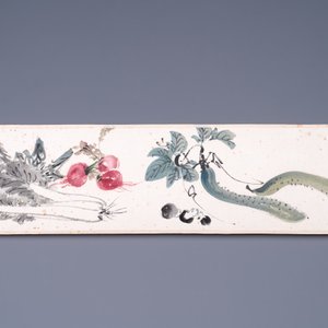 Zhang Daqian 張大千 (1898-1983): 'Fruit and vegetables', ink and colour on paper, with 'Zitan' wooden box, dated 1957 — foto 10