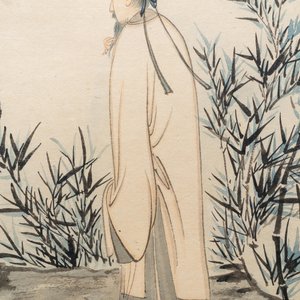 Zhang Daqian (1899-1983), ink and colour on paper, dated 1949: 'Amidst the bamboo' — 照片 6