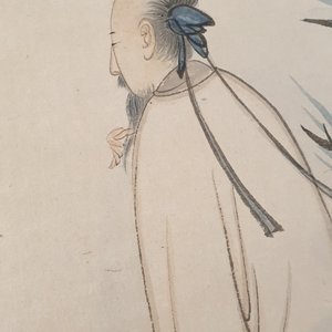 Zhang Daqian (1899-1983), inkt en kleur op papier, gedat. 1949: 'Omringd door bamboe' — foto 34