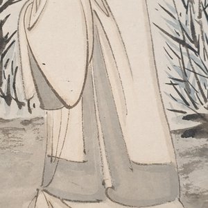 Zhang Daqian (1899-1983), inkt en kleur op papier, gedat. 1949: 'Omringd door bamboe' — foto 36