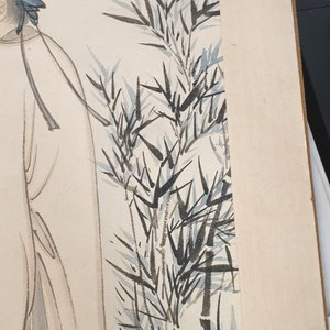 Zhang Daqian (1899-1983), inkt en kleur op papier: 'Omringd door bamboe', gedat. 1949 — foto 33