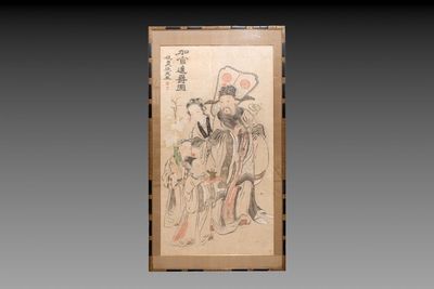 Zhang Liangyu 張良玉: 'Jia Guan Jin Jue 加官進爵', ink and colour on paper