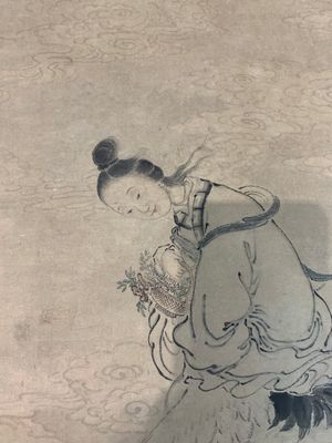 Zhang Pu 章辅 (Qing): 'Yang Jingzhen 楊敬真', ink and colour on paper, Qing — photo 6