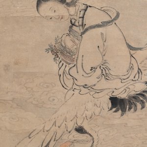 Zhang Pu 章辅 (Qing): 'Yang Jingzhen 楊敬真', ink and colour on paper, Qing — photo 3