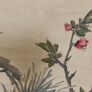 Zhao Zhiqian (China, 1829–1884): 'Drie vrienden van de winter', inkt en kleur op papier, gemonteerd op rol — foto 13