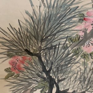 Zhao Zhiqian (China, 1829–1884): 'Three friends of winter', ink and color on paper, mounted on scroll — 照片 14