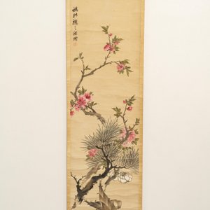Zhao Zhiqian (China, 1829–1884): 'Three friends of winter', ink and color on paper, mounted on scroll — 照片 2