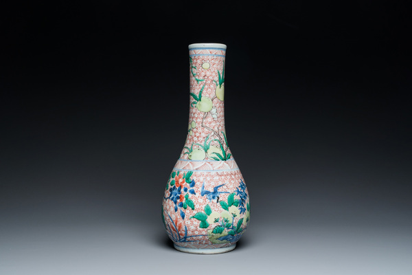 Vase De Forme Bouteille En Porcelaine De Chine Wucai Poque Transition Rob Michiels Auctions