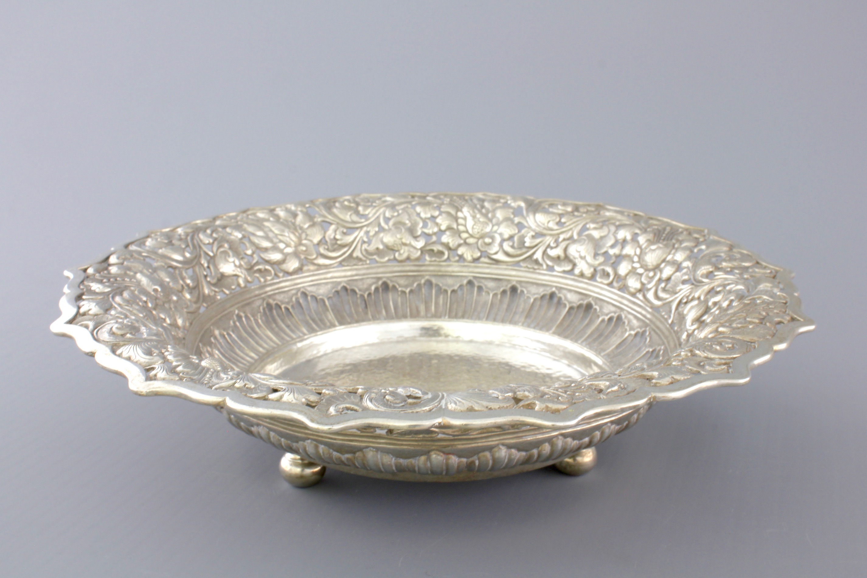 An Indonesian yogya silver open-worked serving dish, 19th C. - Rob ...