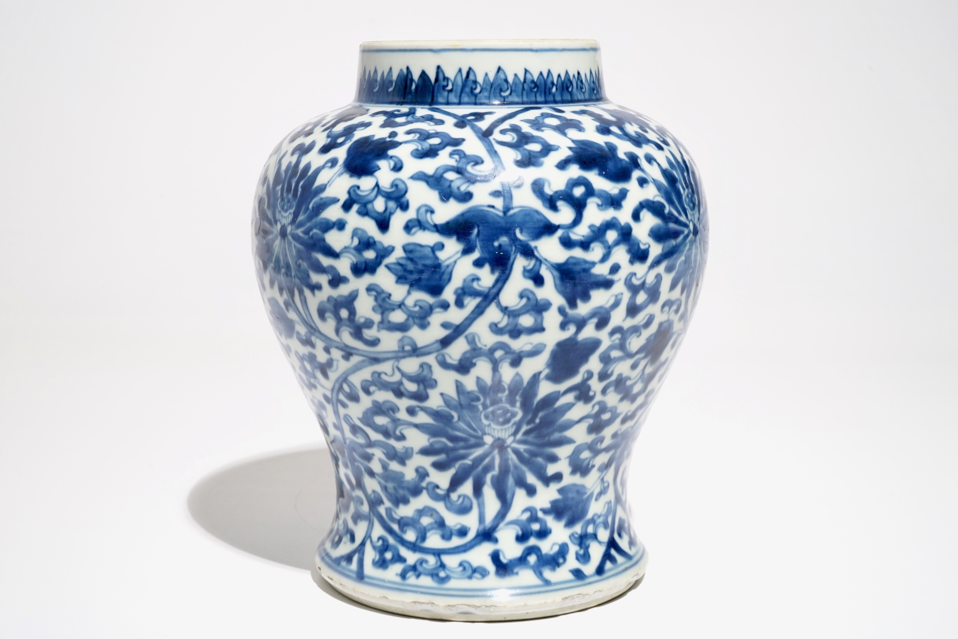 A Chinese blue and white vase with lotus scrolls, Kangxi - Rob Michiels ...