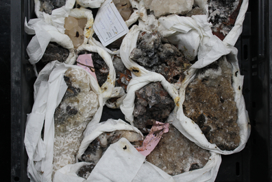 A box lot of various minerals and semi-precious stones