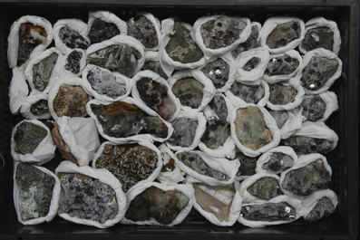 A box lot of various minerals and semi-precious stones