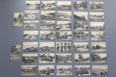 Lot van 72 zwart-witte fotokaarten, eerste helft 20e eeuw