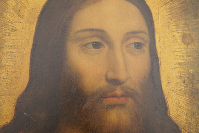 A portrait of Jesus Christ, Flemish school, 16/17th C.