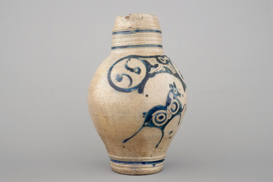 A Westerwald incised decoration jug, 17th C.