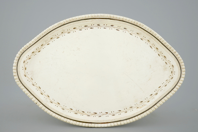 Two English white creamware tureens for the Dutch market, ca. 1800