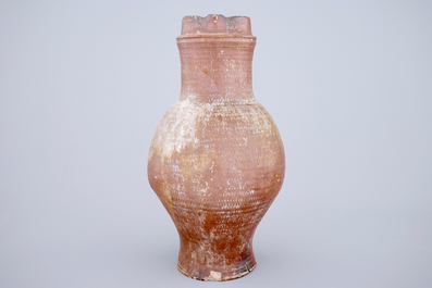 A large brown-glazed stoneware jug, 18th C.