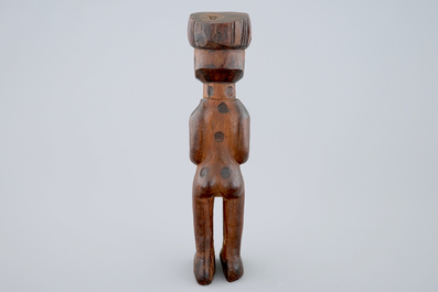 Een Afrikaans houten beeld, Lunda, Congo
