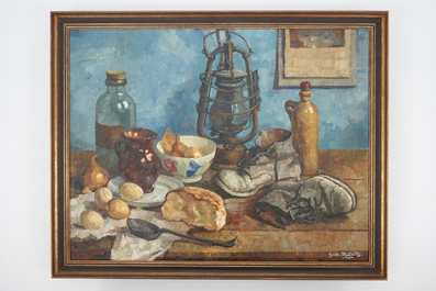 Guillaume Michiels (1909-1997), Still life with a marine lantern, oil on canvas