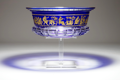 A Val-Saint-Lambert crystal bowl: &quot;La Danse de Flore&quot;, ca. 1930