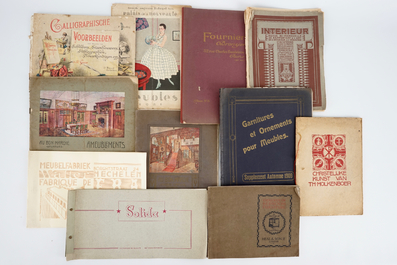 A large lot of catalogues, drawings and pictures of classical furniture from the Claeys archives, 19/20th C.