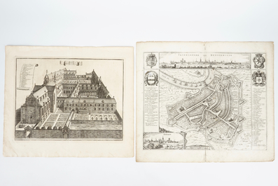A large collection of Belgian engravings, maps and prints, 17/19th C.