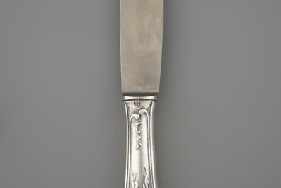 A 72-piece silver-plated cutlery set in case, Carl Mertens, Solingen, mid 20th C.