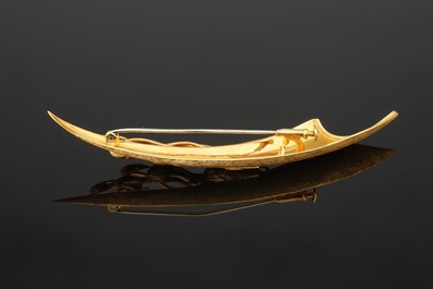 Charles Delporte (1928-2012), &quot;Offerande aan Brasilia&rdquo;, an 18-carat gold brooch