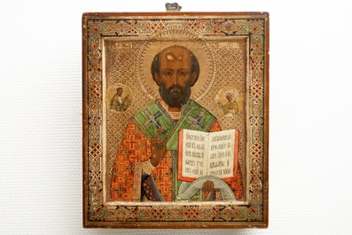 Een Russisch icoon, Christus Pantocrator, 19e eeuw of vroeger