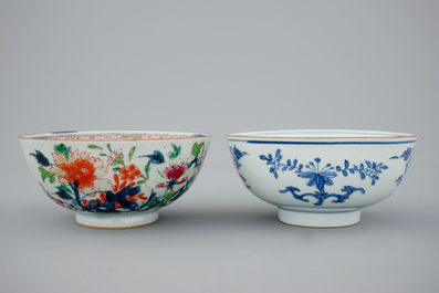 Une collection de porcelaines de Chine famille rose, Imari et bleu et blanc, &eacute;poque Qianlong, 18&egrave;me