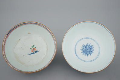 A collection of Chinese blue and white, famille rose and Imari porcelain, Qianlong, 18th C.