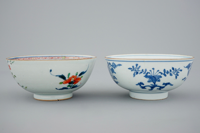 A collection of Chinese blue and white, famille rose and Imari porcelain, Qianlong, 18th C.