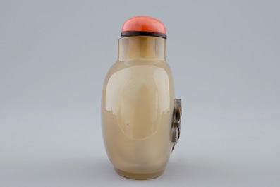 A fine Chinese agate snuff bottle, 18/19th C.