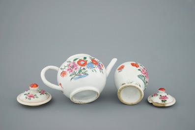 Une partie d'un service &agrave; th&eacute; miniature pour enfants en porcelaine de Chine famille rose, Qianlong, 18&egrave;me