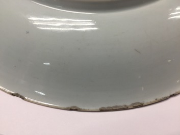 A Chinese famille verte plate, Kangxi mark and of the period